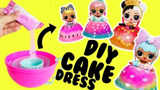 LOL Surprise Mix and Make Birthday Cake | DIY Cake Dress | Crafts for Kids