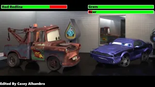 Cars 2 (2011) Bathroom Fight with healthbars