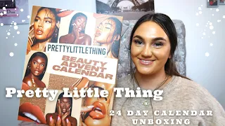 PRETTY LITTLE THING 24 DAY ADVENT CALENDAR UNBOXING | CAITLIN SINNETT