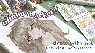 ☆  OHUHU markers ♡ draw with me ✦ real time process painting
