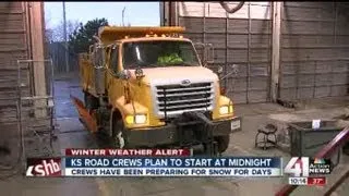 Kansas crews prepare for snowstorm