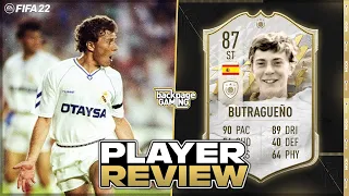 BEST VALUE ICON STRIKER! 🎯 87 Base Icon Butragueno Player Review! | FIFA 22 Ultimate Team