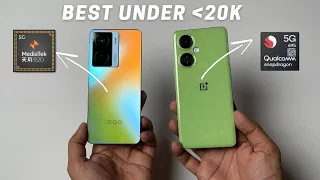 Best Performance Phone Under ₹20k | iQOO Z7 5g vs OnePlus Nord CE 3 Lite 5g Speed Test Comparison 🔥