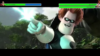 Mr.Incredible vs  Syndrome & Omnidroid with healthbars