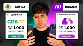 CAIXINHA DO NUBANK vs CDB DO SOFISA? QUAL RENDE MAIS?