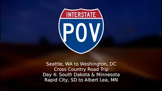 Day 4: Seattle to D.C. Cross Country Road Trip - South Dakota & Minnesota | 4K | Time Lapse