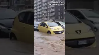 WATCH: Severe flooding in Milan after heavy rains