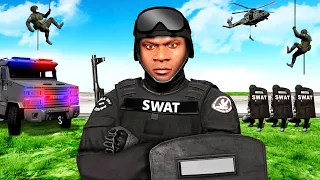 Controlling THE SWAT TEAM in GTA 5!