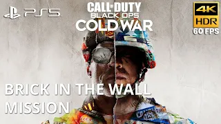 Call of Duty Cold War: Brick in the Wall Mission Gameplay - 4K HDR 60fps with Ray Tracing on PS5!