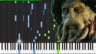 Davy Jones Theme - Pirates of the Caribbean [Piano Tutorial] (Synthesia) // Marco Tornatore