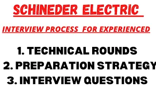 (Important) Schneider Electric Interview Question and Answer,Interview Process | Real time Questions