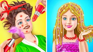 Przemiana lalki Barbie w Wróżkę | Zabawne Wyzwania Jelly DO Challenge