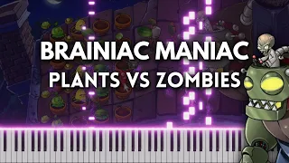 Brainiac Maniac - Piano Tutorial / Cover (Plants vs. Zombies) FREE MIDI