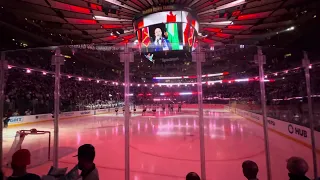 National Anthems at MSG April 15th - Sens vs Rangers
