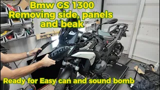 Bmw Gs 1300 Side panel and beak removal precise instructions. All you need to do to run cables !!!