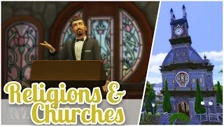 PRACTICE RELIGION AND OWN A CHURCH ✝️⛪ - The Sims 4 Rambunctious Religions Mod Overview