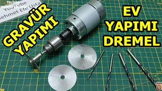 Homemade Mini Drill, Dremel, Engraving Making (DC 775 motor, dremel making, engraving Making)