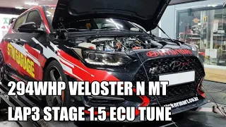 294WHP Veloster N MT - LAP3 STAGE 1.5 ECU TUNE