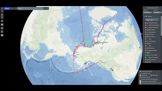 Search for a planned route on the Reseach Cruise Viewer App