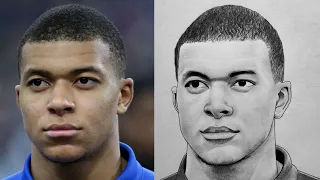 How to draw Kylian Mbappe Step by Step - Sketch Tutorial | YouCanDraw