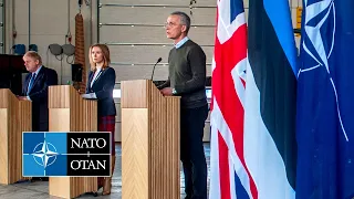 NATO Secretary General with the Prime Ministers of 🇪🇪 Estonia and the 🇬🇧 United Kingdom, 01 MAR 2022