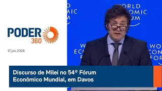 Voz de Milei com IA lê em português discurso em Davos