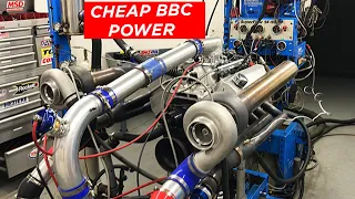 1000+ HP-WITH 2 $163 TURBOS! CHEAP, JUNKYARD BBC TWIN TURBOS, PLUS BLOWER AND NITROUS.