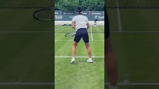 Bianca Andreescu back  practising on grass