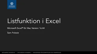 Listfunktion (rullgardin) i Excel