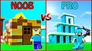 LEGO Minecraft NOOB vs PRO: HOUSE BUILD CHALLENGE in Minecraft / Animation