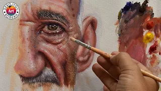 How to Blend Skin Tone with Acrylic | Realistic Portrait Painting in Acrylic By Debojyoti Boruah