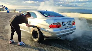 CLK55 Kompressor Burnout - slick warm up