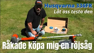 Har blivit med en Husqvarna 336FR. Monterar ihop röjsågen och testar den litegrann.