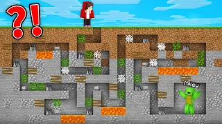 JJ Survive in HARDEST MAZE to FIND Mikey - Maizen Parody Video in Minecraft