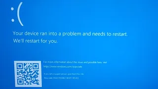 Lenovo IdeaPad 5 Inaccessible Boot Device BSOD After Firmware BIOS CMOS Update Fix Repair