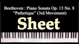 🎼Beethoven : Piano Sonata 🎵Op. 13 No. 8 “Pathetique” (3rd Movement)Piano🎹 +Sheet
