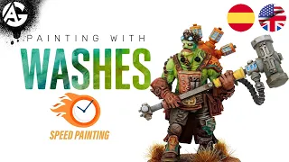 WASHES, The Fastest Easiest way to paint  🤯 / LAVADOS, La manera MÁS Rápida y Fácil de pintar 🤯