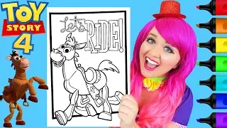 Coloring Toy Story 4 Bullseye Disney Pixar Coloring Page Prismacolor Markers | KiMMi THE CLOWN