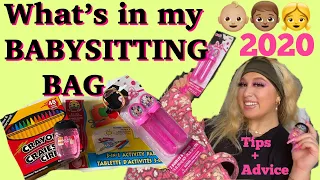 Whats in my BABYSITTING BAG!? 2020 (Tips+Advice)👶🏽👧🏼 Essential must haves to babysit***