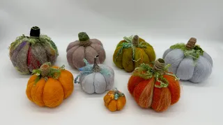 Needle Felted Pumpkin Tutorial - Easy Fall Decor