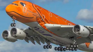 60 MINUTES PURE AVIATION - AIRBUS A380 only - GO AROUND, Landing, Departure (4K)