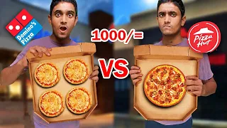Pizza hut VS Dominos 1000 ට අඩුවෙන් කන්න පුලුවන් සුපිරිම Pizza එක