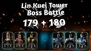 Lin Kuei Tower 179-180 | Lin Kuei Tower boss battle 180 with gold Team #mkmobile #linkueitower