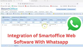 Integration of Smart office web software with Whatsapp