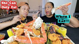 KING CRAB SEAFOOD BOIL ( EAT WITH ME CHALLENGE) MUKBANG!