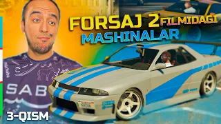 FORSAJ 2 FILMIDAGI BARCHA MOSHINALARNI, HAMMASI GARAJIMDA 3-QISM // GTA5 ONLINE #97