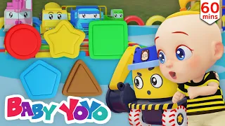 The Colors Song (Building Roads Shapes) + more nursery rhymes & Kids songs - Baby yoyo