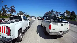 Riding my scooter cross town in LA - lane splitting in "light" traffic