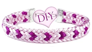 DIY: Kumihimo ♡LOVE♡ friendship bracelet / Браслет "Кумихимо" плоский из 12 нитей (сердечки)