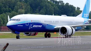 Boeing Company 737 MAX 10 Testbed Takeoff, Landing, And Taxi At Boeing Field